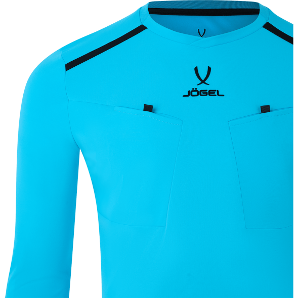 Футболка судейская с длинным рукавом JÖGEL DIVISION PerFormDRY Referee LS Tee, голубой