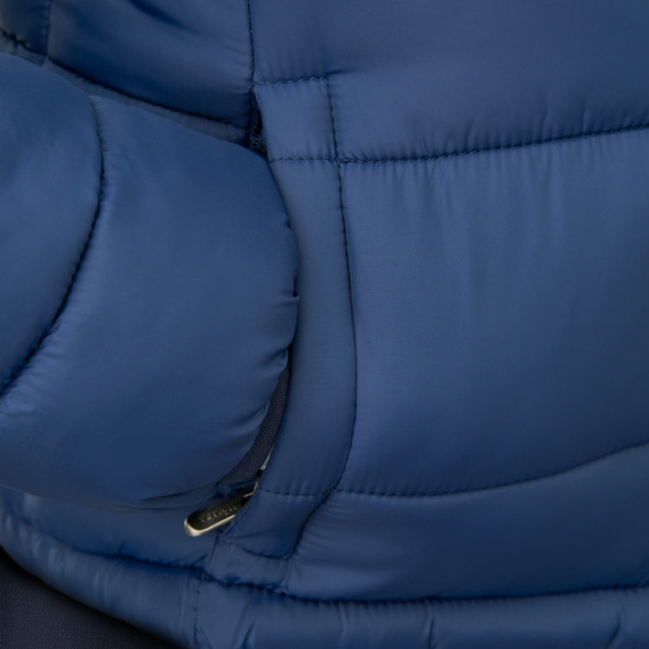 СЦ*Куртка утепленная с капюшоном жен  MIKASA MT913-036-2XL, р 2XL, полиэстер, нейлон, синий