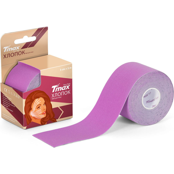 Тейп кинезиологический TMAX Beauty Tape 5см x 5м, 423241, сиреневый