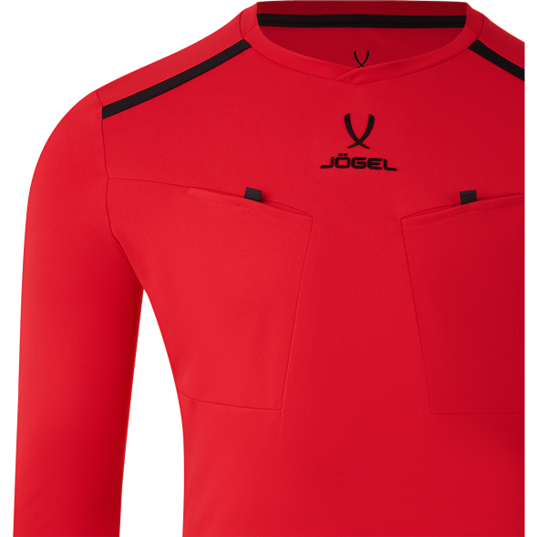 Футболка судейская с длинным рукавом JÖGEL DIVISION PerFormDRY Referee LS Tee, красный