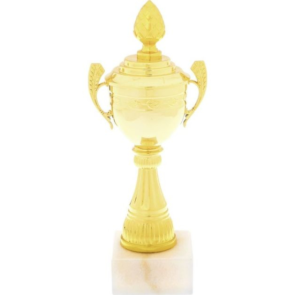 Кубок 124D, зол., подставка камень, 21 × 8.5 × 6.8 см