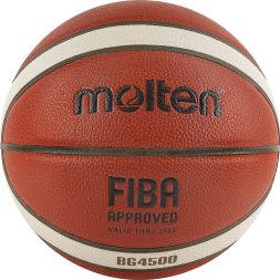 Мяч баск. MOLTEN B7G4500X р.7, FIBA Appr, 12 пан, композит.кожа (ПУ), нейл.кор,кор-беж-чер