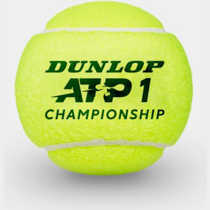 Мяч теннисный Dunlop ATP Championship 4B, 601333, уп.4ш, одобр. ITF, нат.резина,фетр.