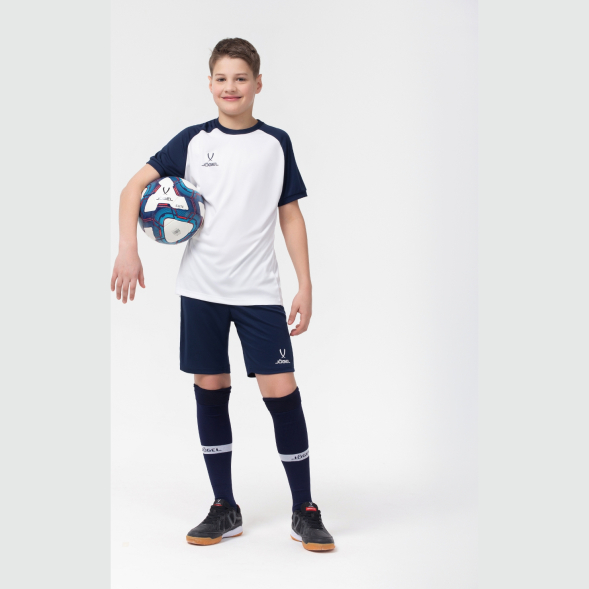Футболка игровая JÖGEL CAMP Reglan Jersey, белый/темно-синий, детский