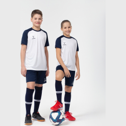 Футболка игровая JÖGEL CAMP Reglan Jersey, белый/темно-синий, детский