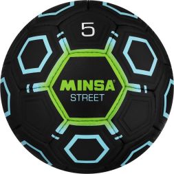 Мяч футбольный MINSA Street, PU, ручная сшивка, размер 5