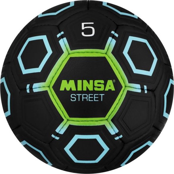 Мяч футбольный MINSA Street, PU, ручная сшивка, размер 5