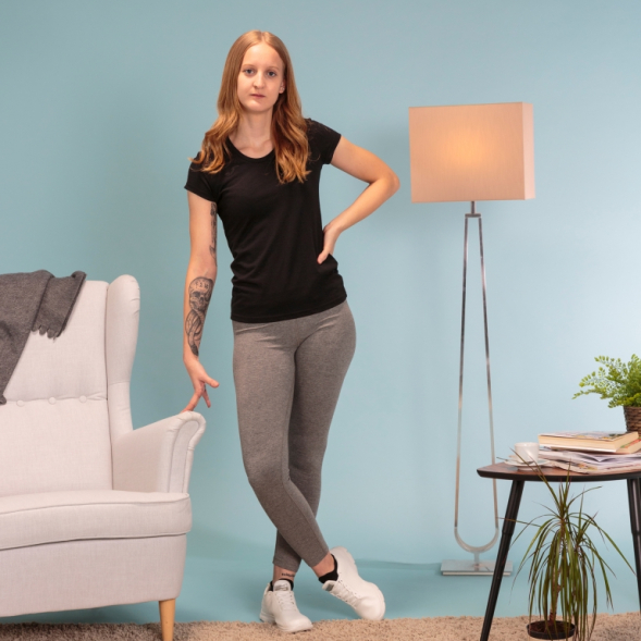 Женская футболка JOMA COMBI COTTON Черный