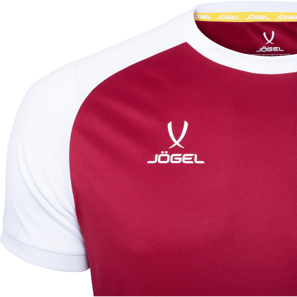 Футболка игровая JÖGEL CAMP Reglan Jersey, гранатовый/белый, детский
