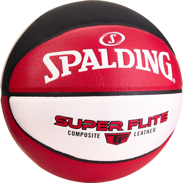 СЦ*Мяч баск. SPALDING Super Flite 76929z, р.7, синт. кожа ( композит), красно-черно-белый