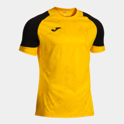 Футболка JOMA CAMISETA MANGA CORTA HISPA V AMARILLO NEGRO