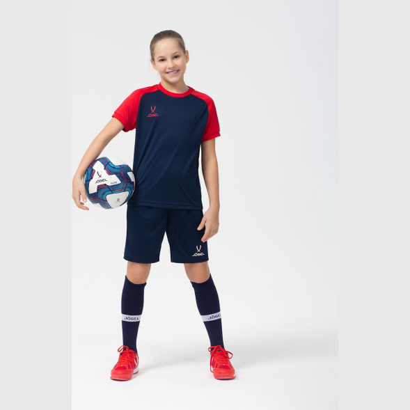 Футболка игровая JÖGEL CAMP Reglan Jersey, темно-синий/красный, детский