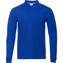 Рубашка поло мужская STAN длинный рукав хлопок/полиэстер 185, 104S