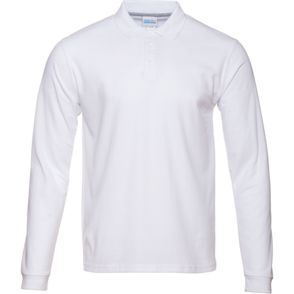 Рубашка поло мужская STAN длинный рукав хлопок/полиэстер 185, 104S