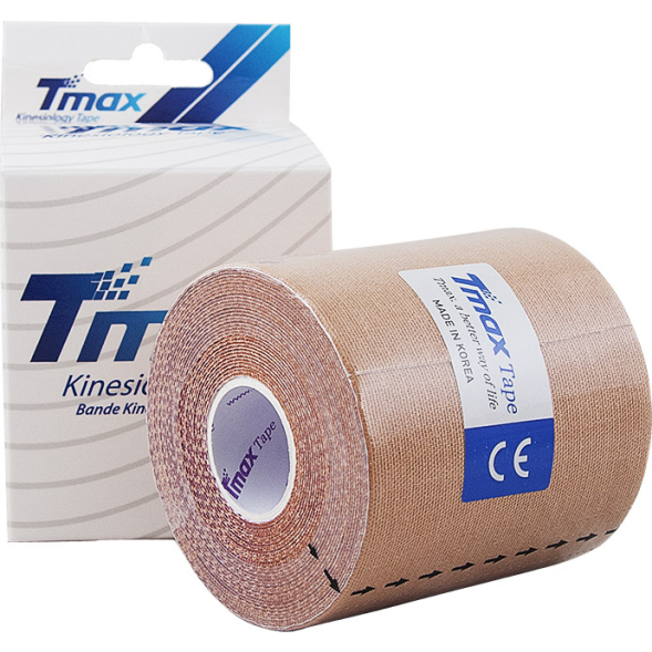 Тейп кинезиологический TMAX Extra Sticky 7,5 см x 5 м, 423914, телесный