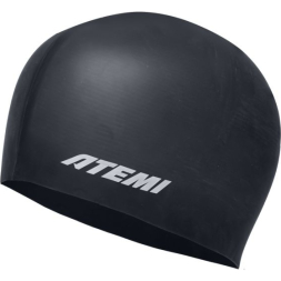 Шапочка для плавания Atemi  light silicone cap Deep black, силикон, Цвет: Черный, FLSC1BK