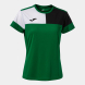 Футболка JOMA CAMISETA MANGA CORTA CREW V VERDE NEGRO