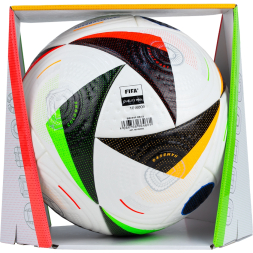 Мяч футб. ADIDAS Euro24 Fussballliebe PRO IQ3682,р.5, FIFA PRO, 20пан, ПУ, термосш, бело-мультиколор