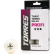 Мяч для наст  тенниса TORRES Profi 3*, TT23012, диам  40+мм, упак  6 шт, белый