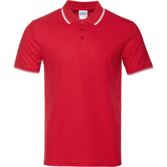 Рубашка поло мужская STAN с окантовкой хлопок/полиэстер 185, 04T
