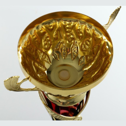 Кубок 155C, наградная фигура, золото, подставка пластик, 32 × 15 × 9,5 см.
