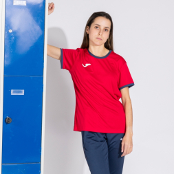 Футболка JOMA CAMISETA MANGA CORTA COMBI PREMIUM ROJO DARK NAVY