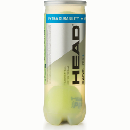 Мяч для падела HEAD Padel Pro+, 540203, уп.3 шт, войлок,нат.резина,желтый