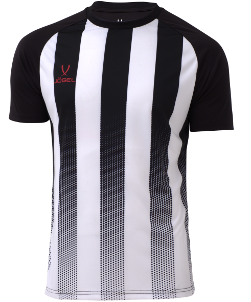 Футболка игровая JOGEL Camp Striped Jersey, белый/черный, детский