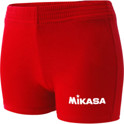 Шорты тренировочные женские MIKASA MT165-04-S, размер S, красный