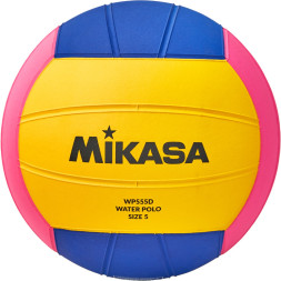 Мяч для водного поло MIKASA WP555D р.5, муж, резина, вес 400-450гр. дл. окр 68-71см, жел-син-роз