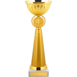 Кубок спортивный, площадка под нанесение, высота 26,5 см, цвет золото