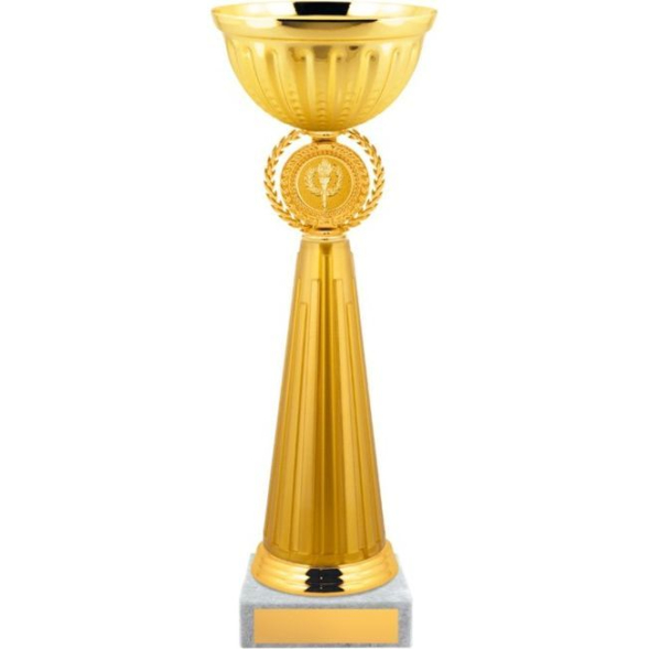 Кубок спортивный, площадка под нанесение, высота 26,5 см, цвет золото
