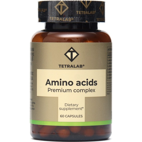 Комплекс аминокислоты премиум TETRALAB, 60 капсул по 628 мг