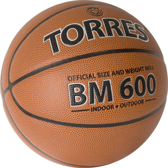 Мяч баскетбольный TORRES BM600 B32026, размер 6