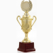 Кубок 088C, наградная фигура, золото, подставка пластик, 23,5 х 12 х 6,4 см.