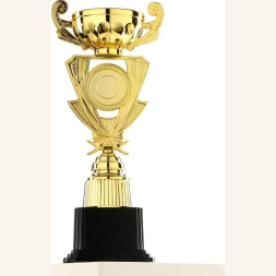 Кубок 182A, зол., подставка пластик, 29 × 12.5 × 9.5 см