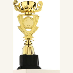 Кубок 182A, зол., подставка пластик, 29 × 12.5 × 9.5 см