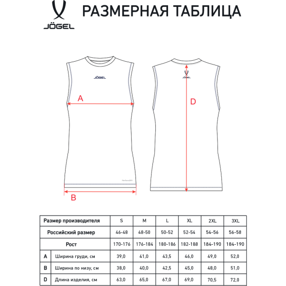 Майка компрессионная JÖGEL CAMP PerFormDRY Baselayer SL Tee, белый