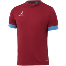 Футболка игровая JÖGEL DIVISION PerFormDRY Union Jersey, гранатовый/голубой/белый