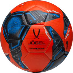 Мяч футбольный JÖGEL Championship №5, оранжевый/синий/черный