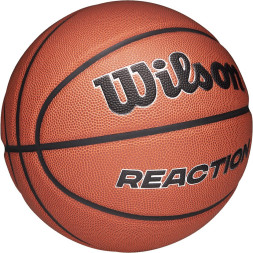 Мяч баск. WILSON Reaction Plus, WZ2026701XB5, р.5, композит, бутил. камера, темно-коричневый