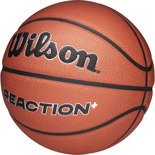 Мяч баск. WILSON Reaction Plus, WZ2026701XB5, р.5, композит, бутил. камера, темно-коричневый