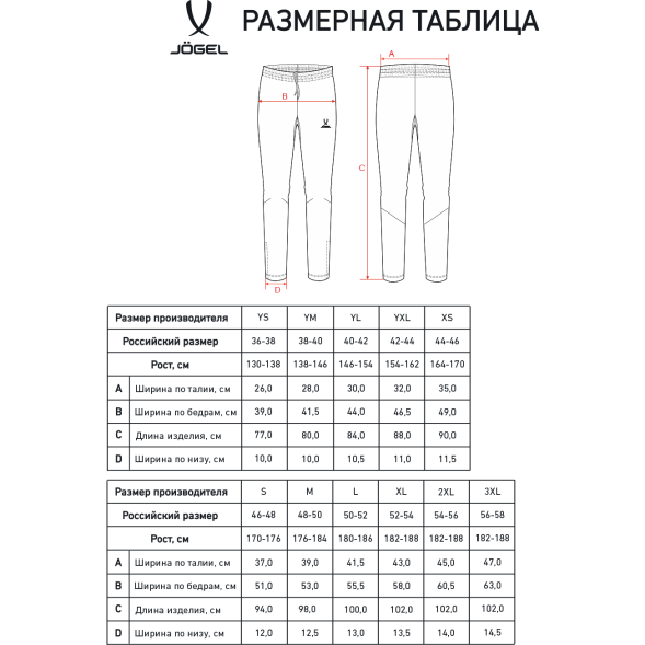Брюки тренировочные JÖGEL CAMP 2 Training No Pocket Pants, черный, детский