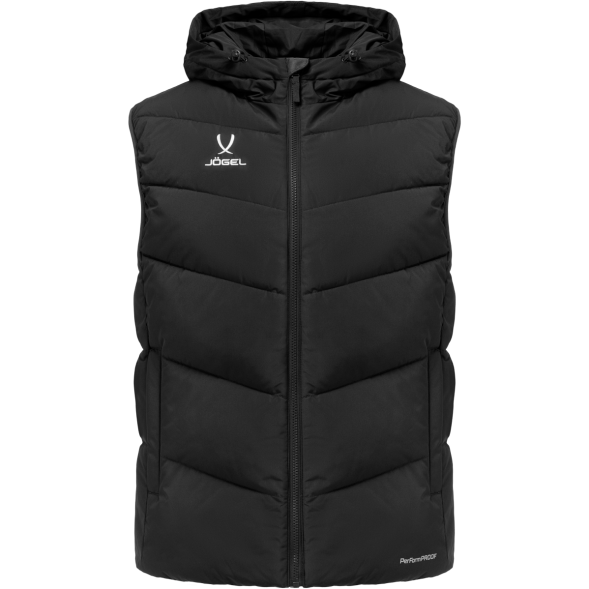 Жилет утепленный c капюшоном JÖGEL ESSENTIAL PerFormPROOF Padded Hooded Vest, черный