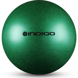 Мяч для художественной гимнастики  INDIGO IN119-B, диаметр 15см., синий металлик с блестками