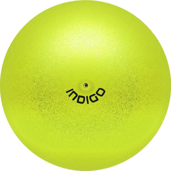 Мяч для художественной гимнастики  INDIGO IN119-B, диаметр 15см., синий металлик с блестками