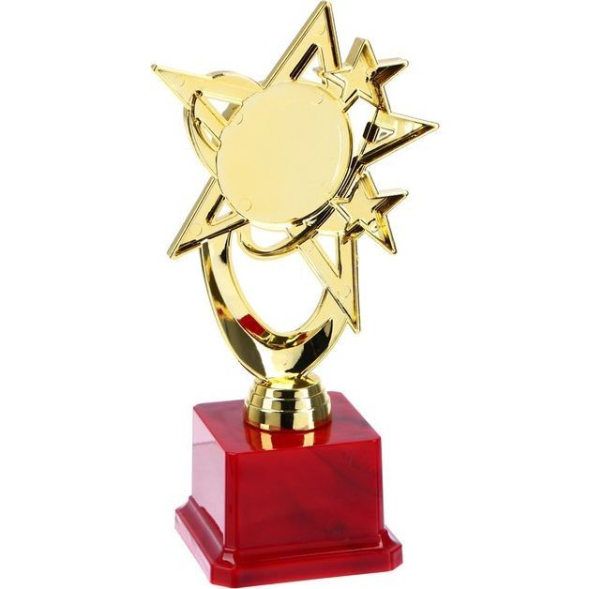 Фигура "Звезда" A, подставка пластик красная, 24.3 × 14 × 7.5 см