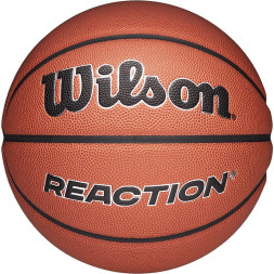 Мяч баск. WILSON Reaction Plus, WZ2026701XB7, р.7, композит, бутил. камера, темно-коричневый