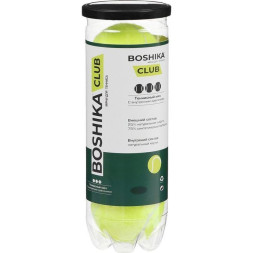 Набор мячей для большого тенниса BOSHIKA, тренировочный, 3 шт 
