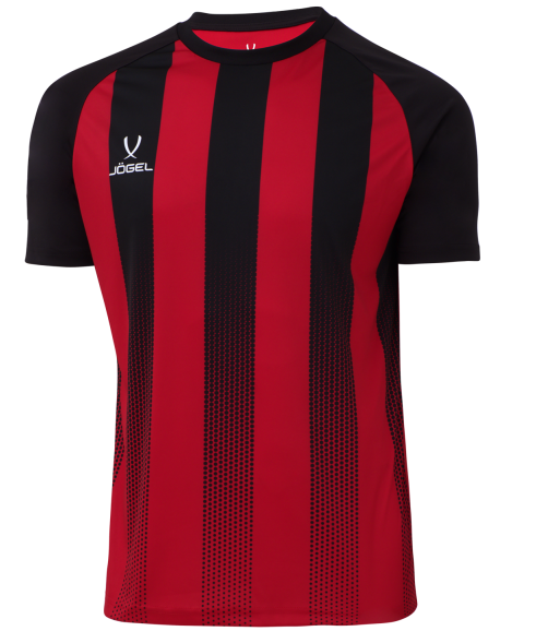 Футболка игровая JOGEL Camp Striped Jersey, красный/черный, детский